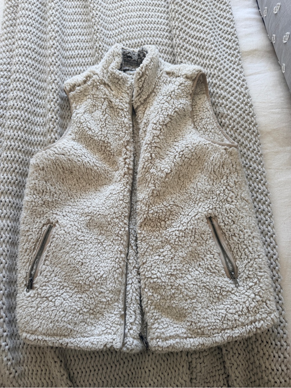 Thread & Supply Gray Sherpa Zip Vest